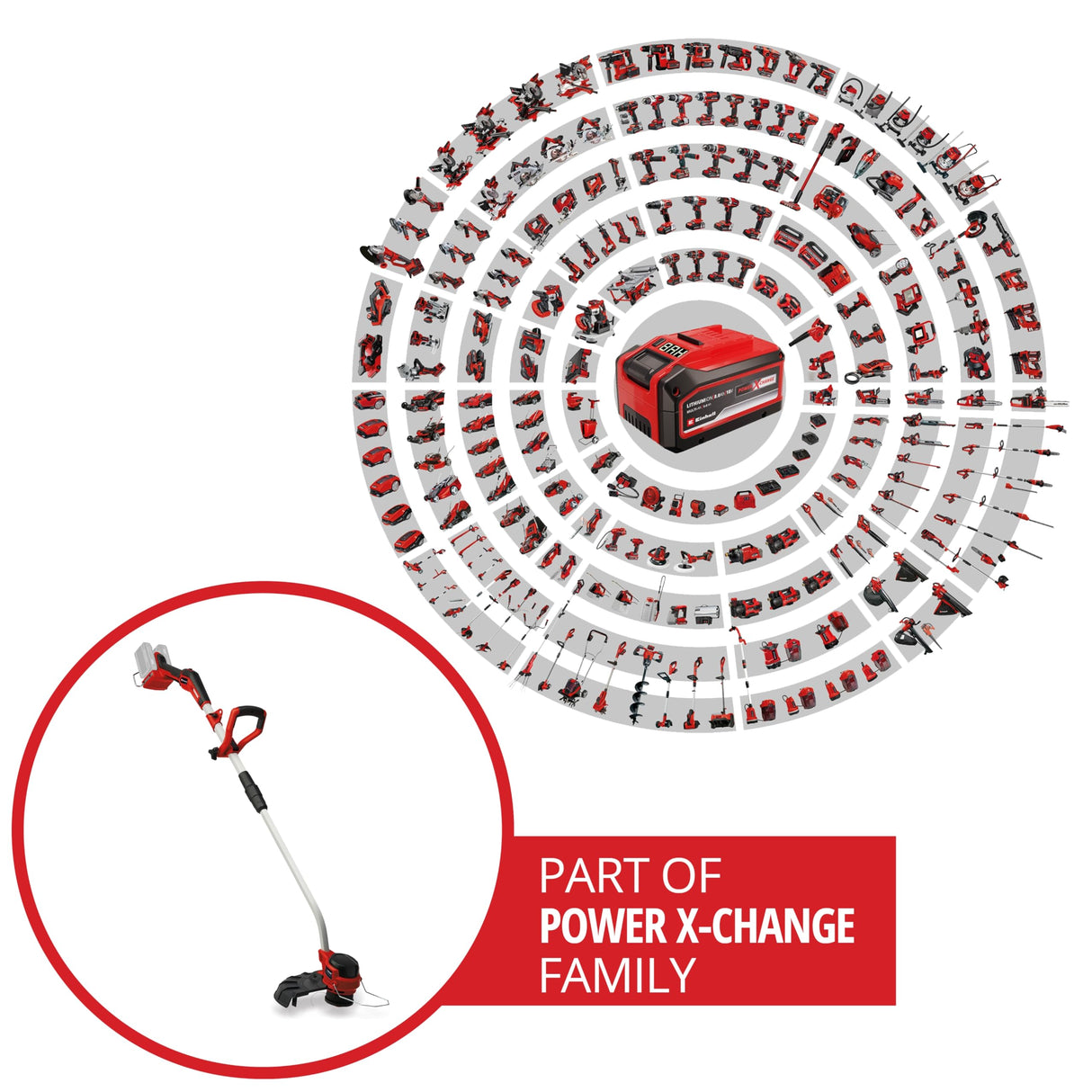 Einhell Professional Recortadora de césped con batería GP-CT 36/35 Li BL-Solo Power X-Change (36 V, Bobina de Hilo con Avance automático, sin escobillas, Flowerguard, sin batería)