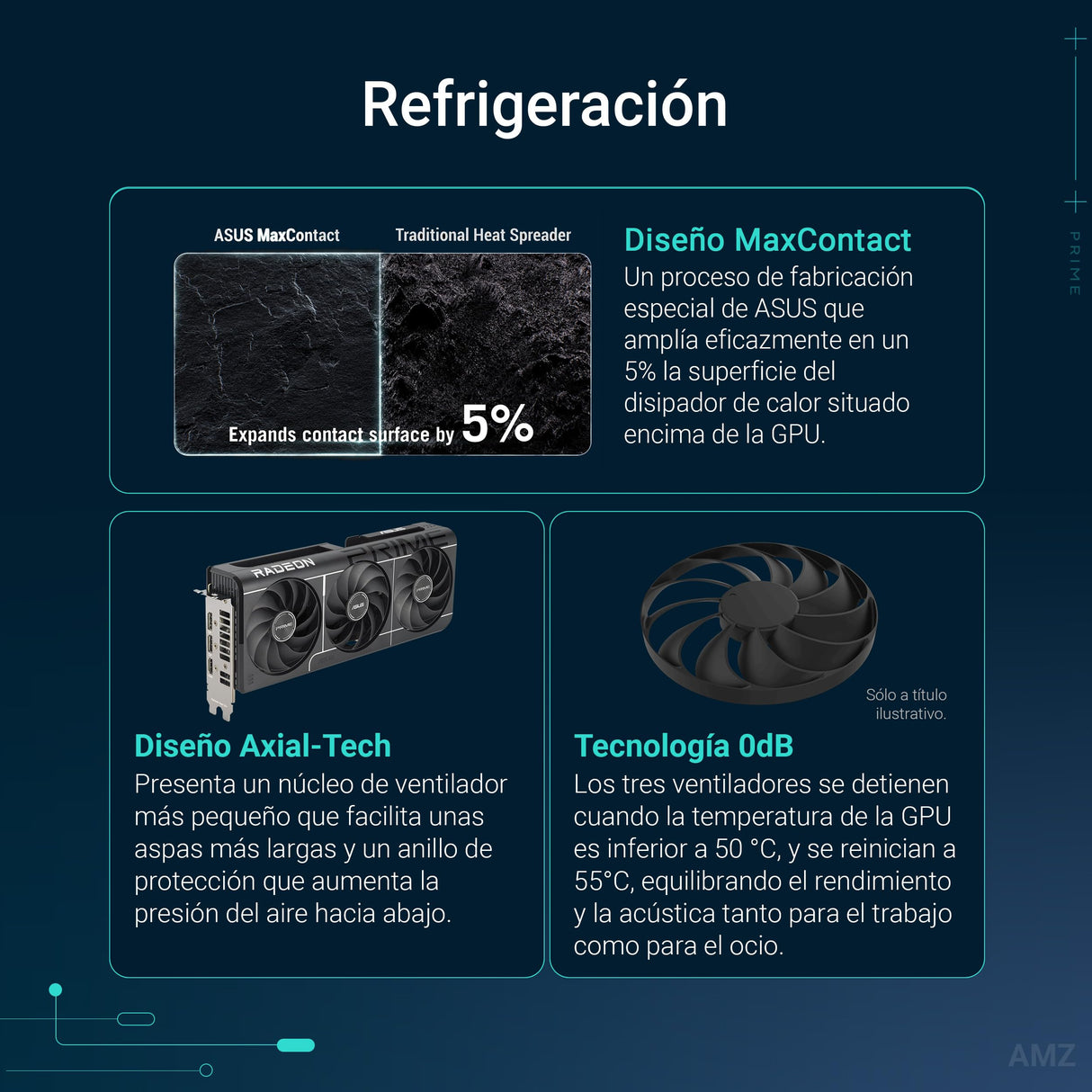 ASUS Prime Radeon RX 9060 XT 8 GB GDDR6 OC Edition, Tarjeta gráfica, PCIe 5.0, HDMI/DP 2.1, diseño de 2.5 Ranuras, Ventiladores Axial-Tech, rodamientos de Doble Bola, Doble BIOS, GPU Guard