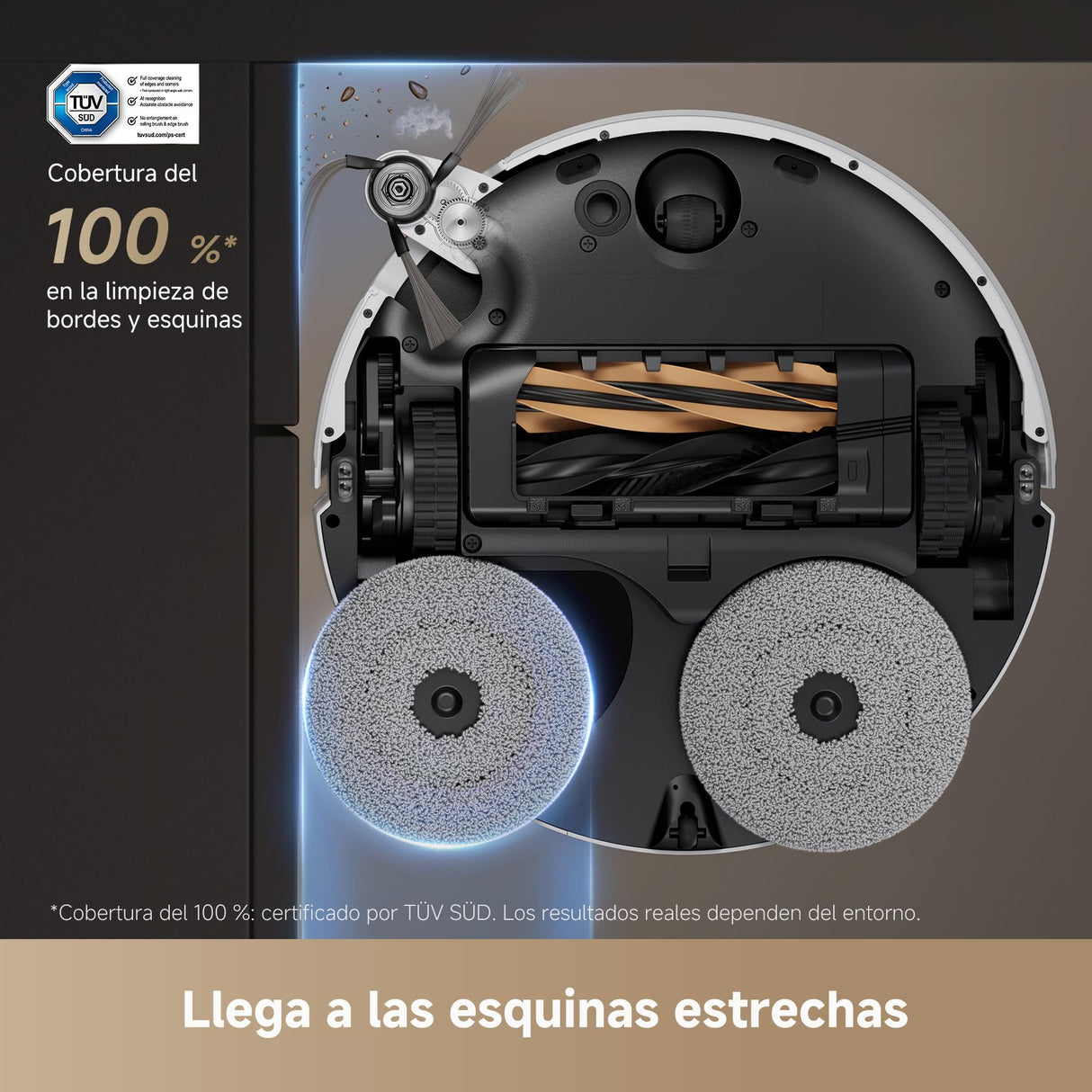 Dreame X50 Ultra Complete Robot Aspirador y Fregasuelos, 20000Pa Succión, Overcoming Obstacles hasta 6 CM, Control de Radar Elevado y Bajado, Limpieza a Fondo de Esquina a Borde, App Control, Blanco