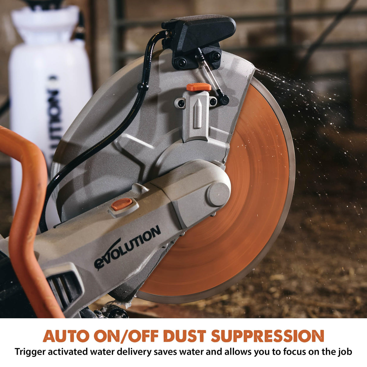 Evolution Power Tools R350DCT - Sierra de hormigón, sierra de corte, para cortar hormigón, piedra, ladrillo, tejas y más, cortador de disco eléctrico de 350 mm, hoja de diamante premium, 230 V, 350 mm