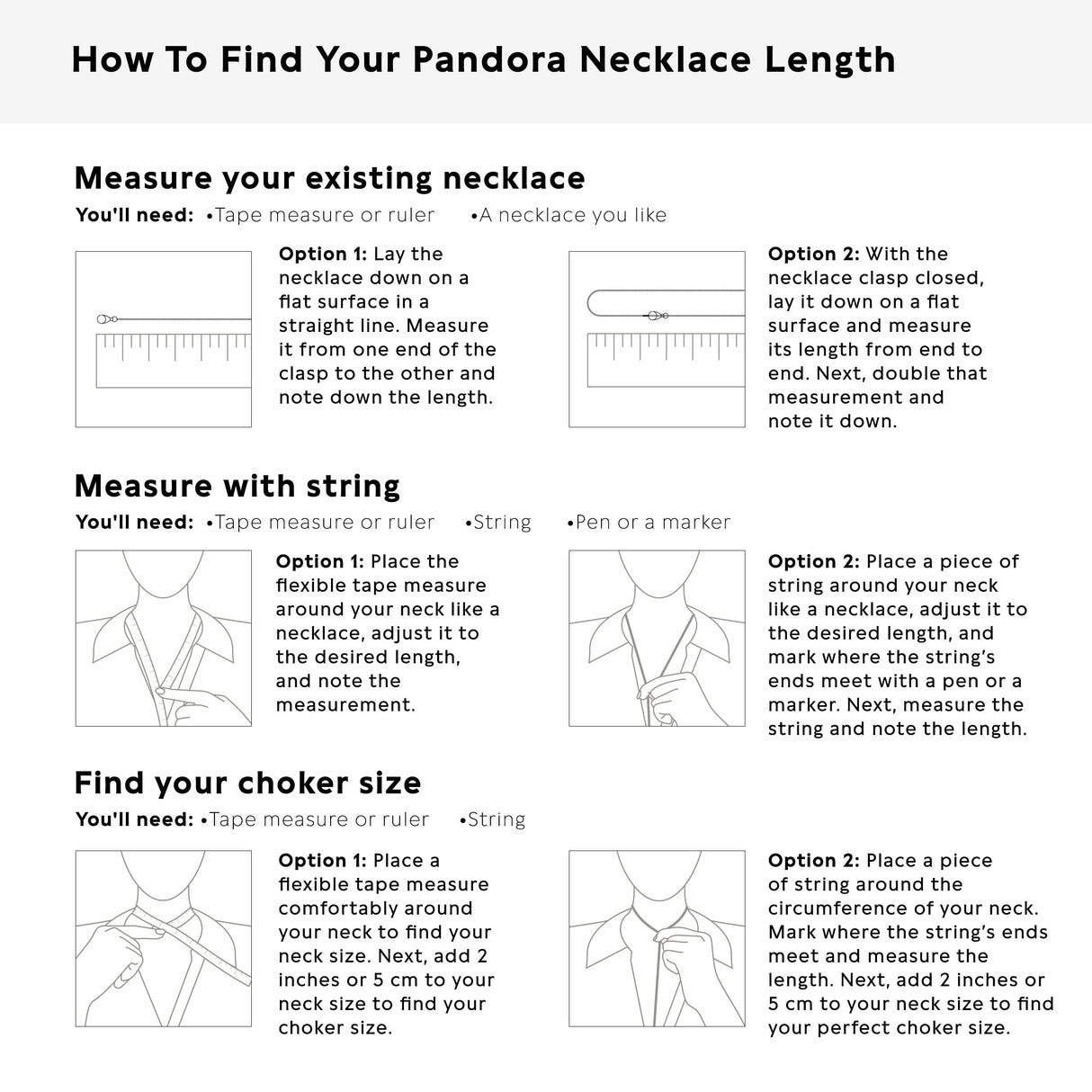 Pandora Icons Collar de plata con cierre redondo, 40