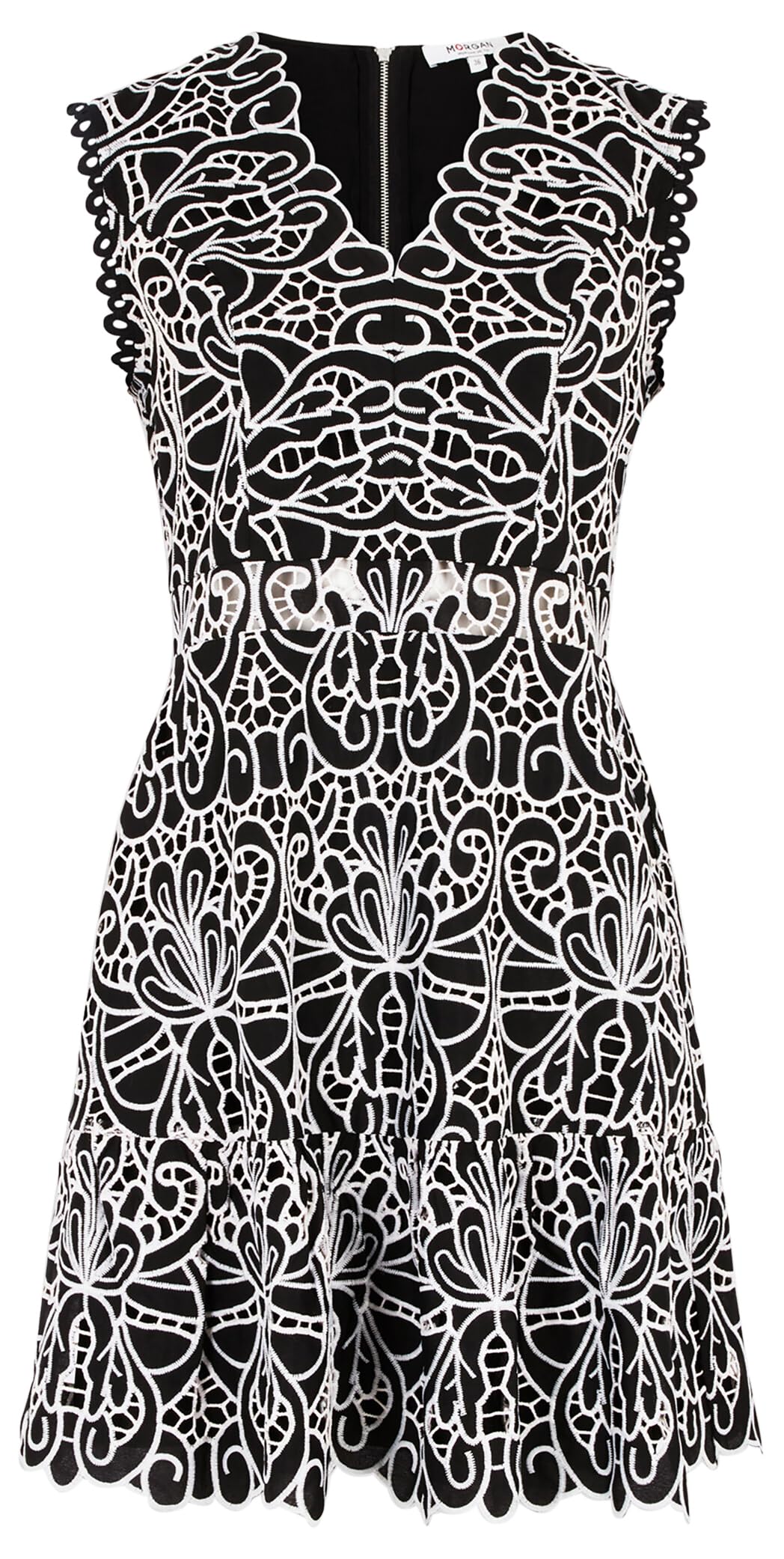 Morgan 251-rylac Vestido, Negro/Off White, 36 para Mujer
