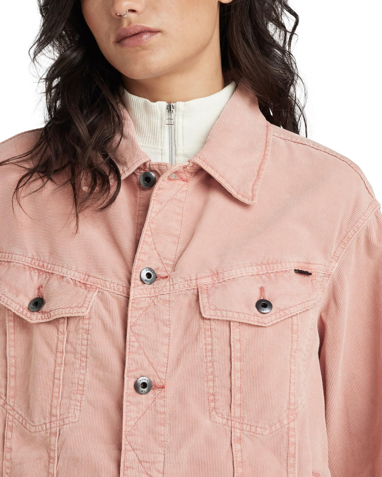G-Star Para Mujer Chaqueta Oversized Western, Rosa (rainbow light dusty rose gd D22579-C436-G041), L