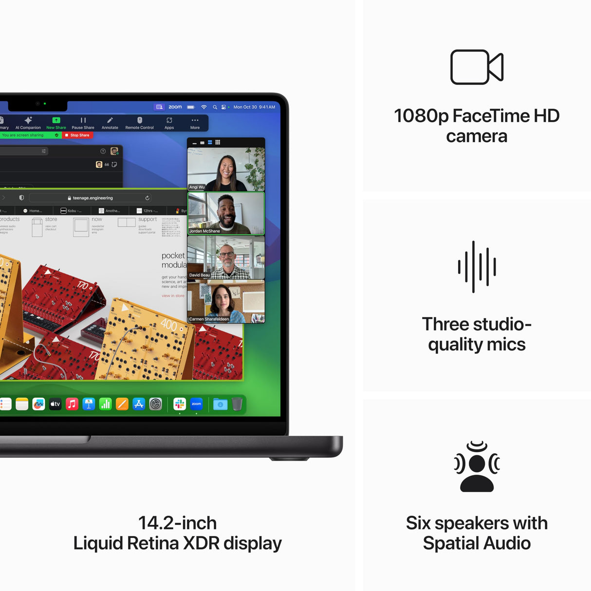 Apple 2023 MacBook Pro Portátil con Chip M3 MAX: CPU de 14 núcleos, GPU de 30 núcleos, Pantalla Liquid Retina XDR de 14,2 Pulgadas, 36 GB de Memoria unificada, 1 TB de SSD, Negro Espacial, portugués