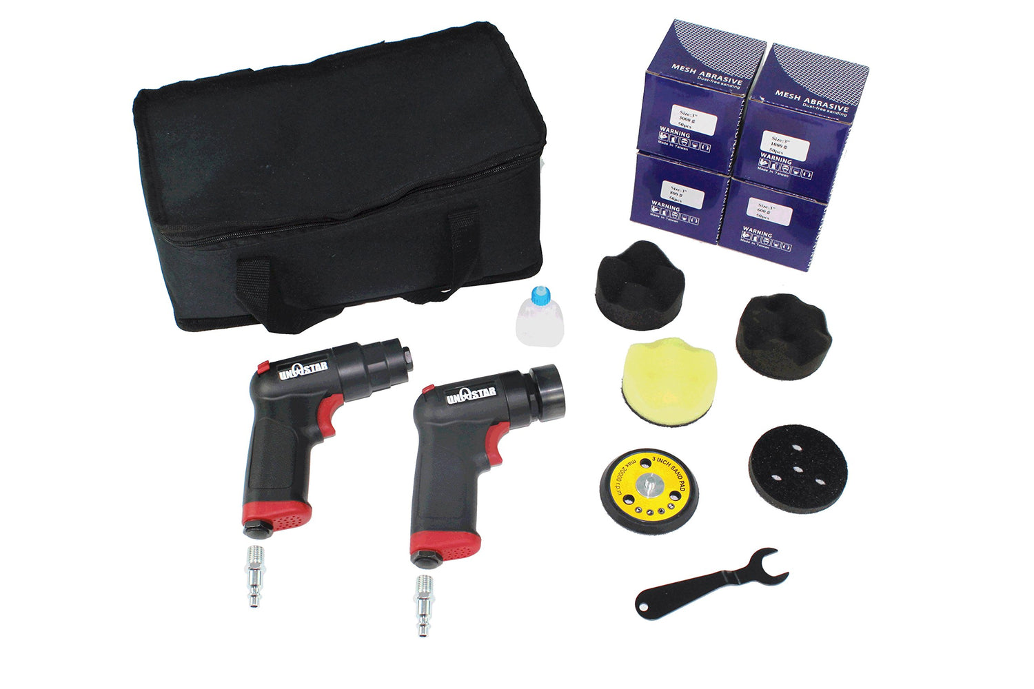 Forum Equipement 625 M006 maleta completa polisseuse Circular y lijadora roto-orbitale, Negro, 3 "vcpp