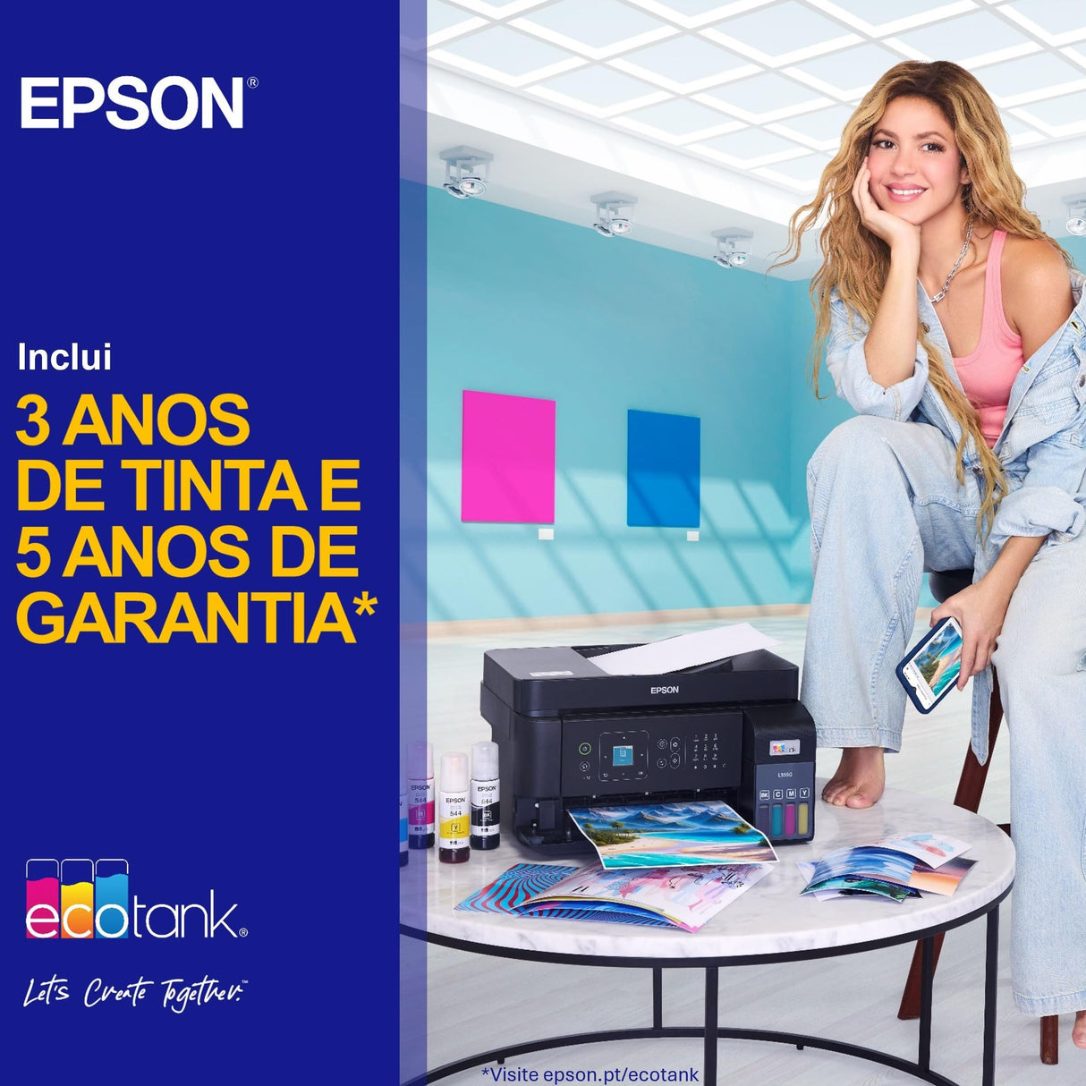 Impresora fotográfica EcoTank ET-8500 A4 con depósito de tinta y Wi-Fi