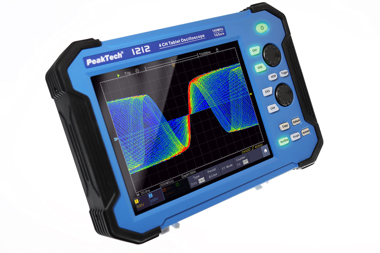 PeakTech® P 1212 100 MHz / 4 CH, 1 GS/s Osciloscopio de mesa