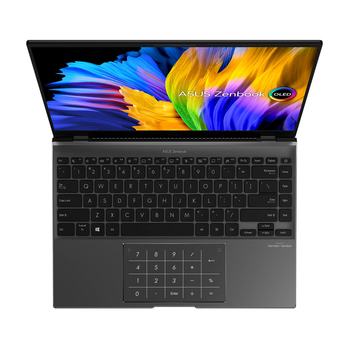 ASUS ZenBook 14X OLED UM5401QA-L7177 - Portátil 14" (Ryzen 7 5800H, 16GB RAM, 512GB SSD, Radeon Graphics, Sin Sistema Operativo) Negro Jade - Teclado QWERTY español