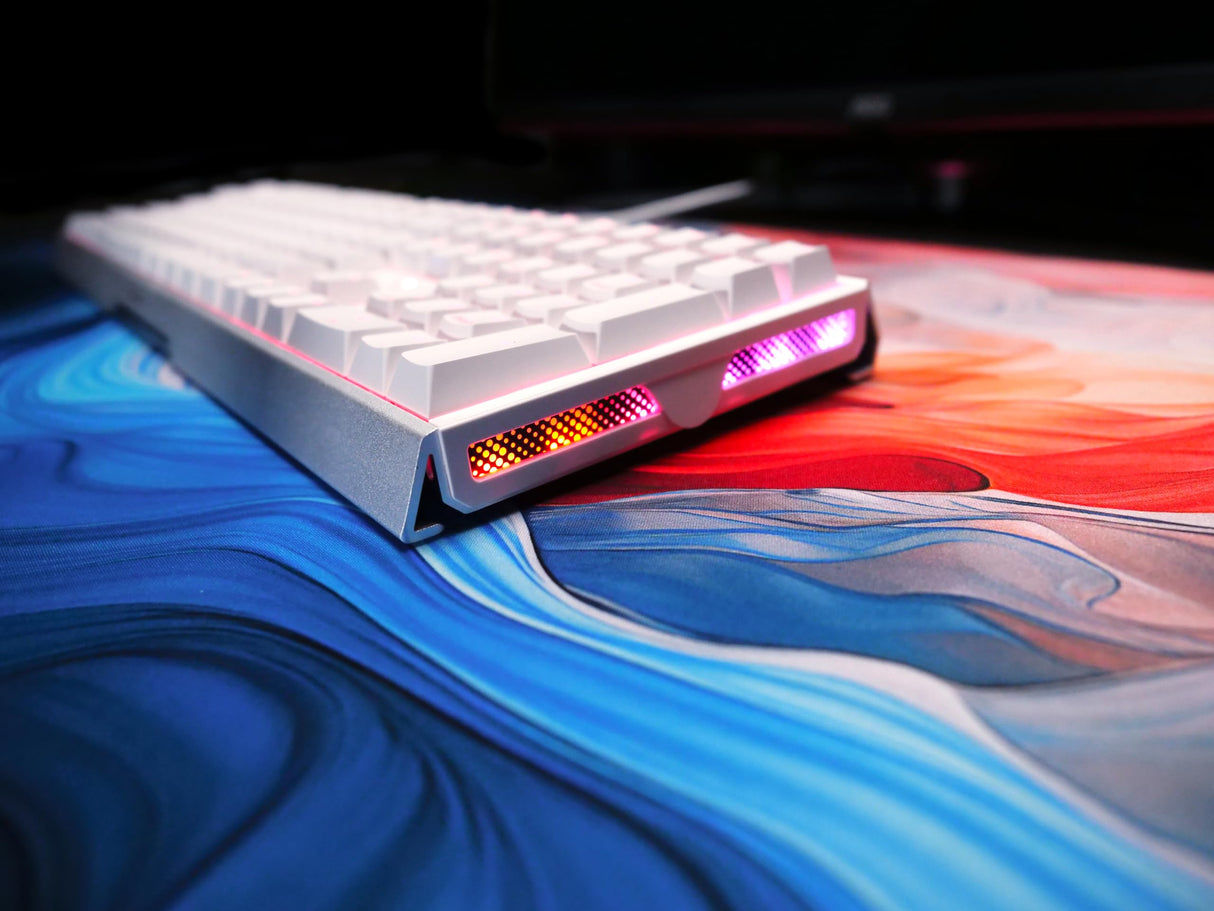 CHERRY XTRFY MX 3.1, Teclado Gaming mecánico, distribución de teclado alemán (QWERTZ), iluminación RGB, carcasa de aluminio, conexión USB-A, switches MX2A RED, blanco