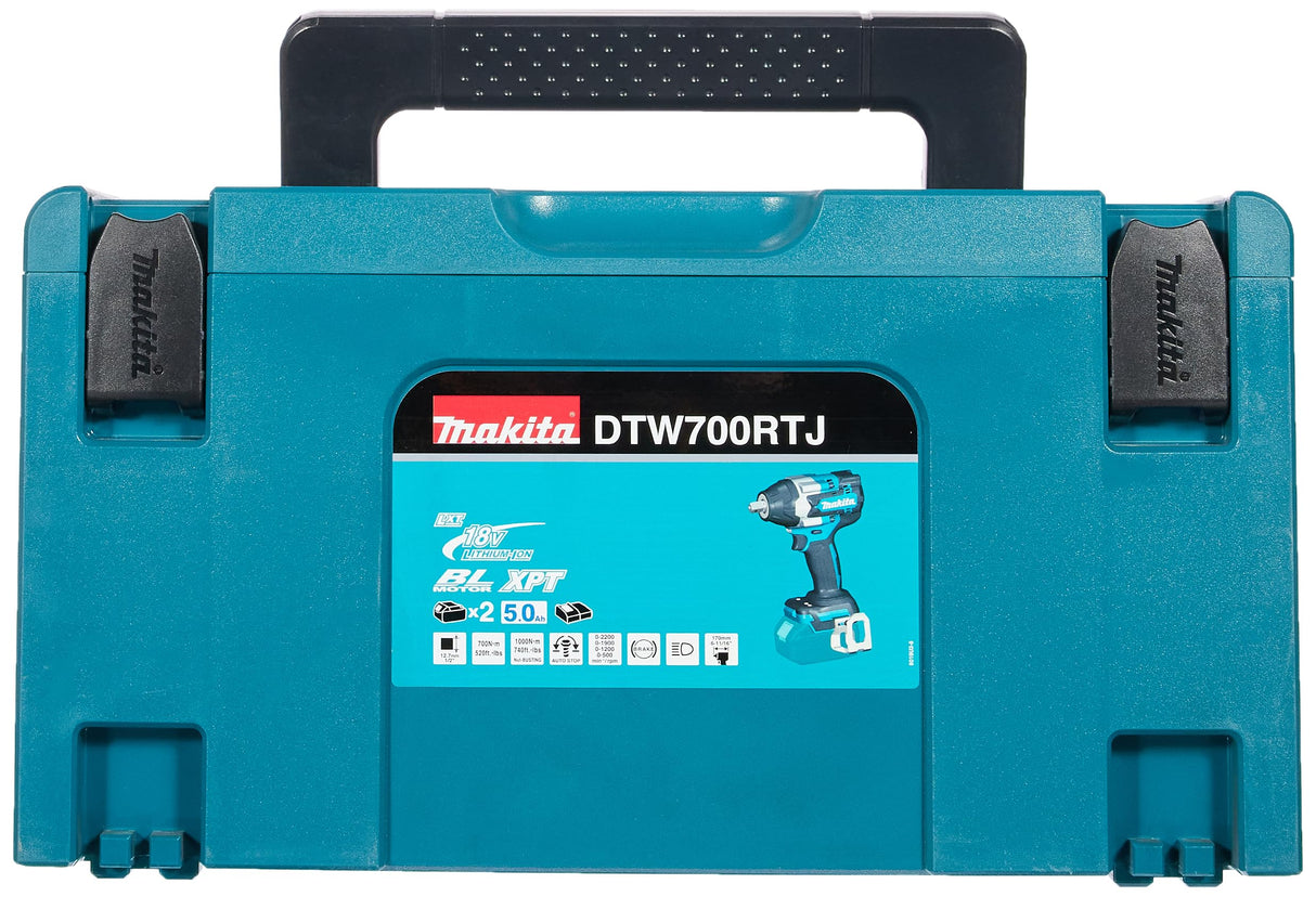 Makita Llave impacto BL 18V LXT 700Nm 5Ah 2 bat. MakPac 1/2" marca