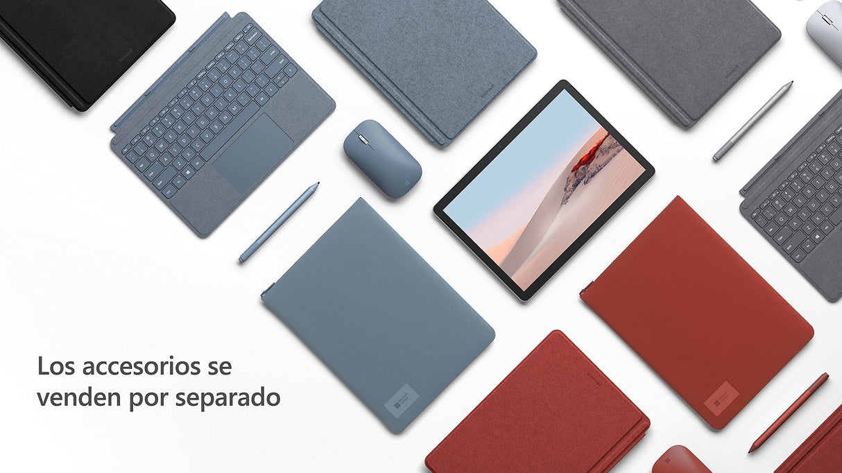 Microsoft Surface Go 2 - Portátil 2 en 1 de 10.5 pulgadas Full HD, Wifi, Intel Pentium Gold 4425Y, 8 GB RAM, 128 GB SSD, Windows 10 Home Platino