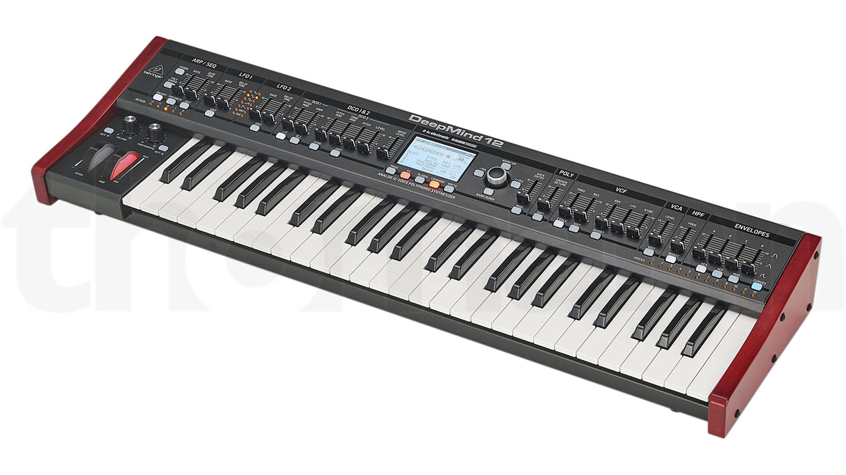 Behringer DEEPMIND 12 Sintetizador polifónico analógico verdadero de 12 voces con 4 motores FX, 2 OSC y LFO por voz, 3 generadores ADSR, matriz de modulación de 8 canales