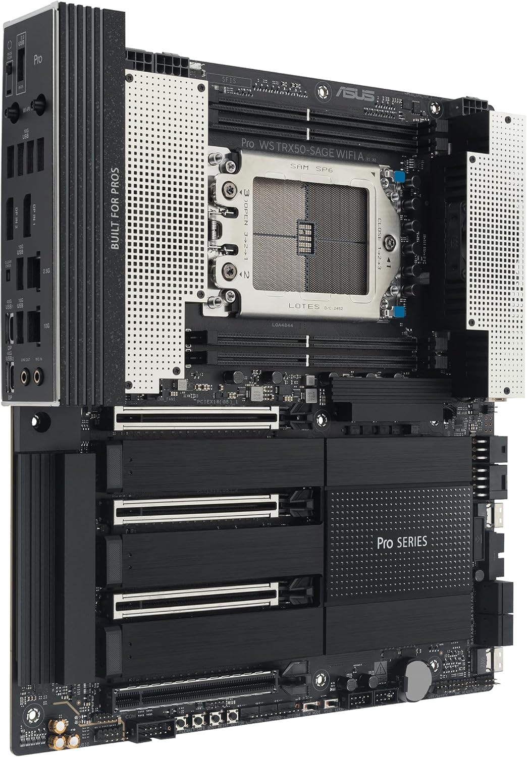 ASUS PRO WS TRX50-SAGE WIFI A - Motherboard - SSI CEB - Socket sTR5 - AMD TRX50 Chipsatz - USB4, USB 3.2 Gen 2, USB 3.2 Gen 1, USB-C 3.2 Gen 2x2 - 10 Gigabit LAN, 2.5 Gigabit LAN, Wi-Fi 7, Bluetooth