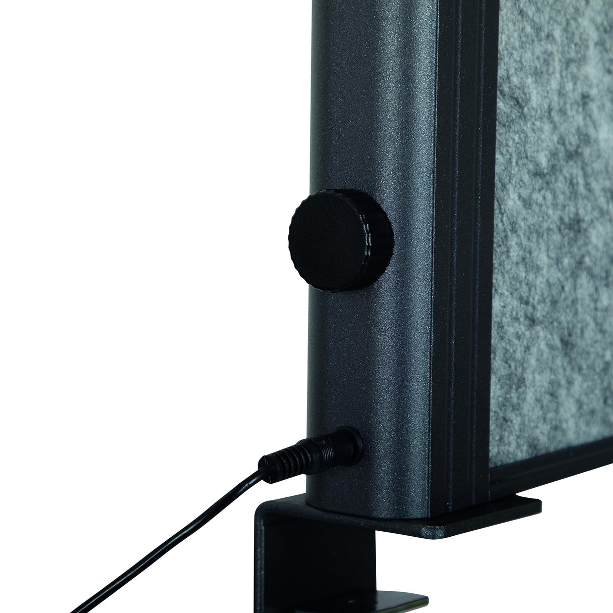 Maul tabique de Mesa acústico MAULconnecto Uplight, con Tira de luz LED, 120x50cm, Separador de ambientes para Oficina y Escritorio, Separador de ambientes con lámpara y Base de Pinza