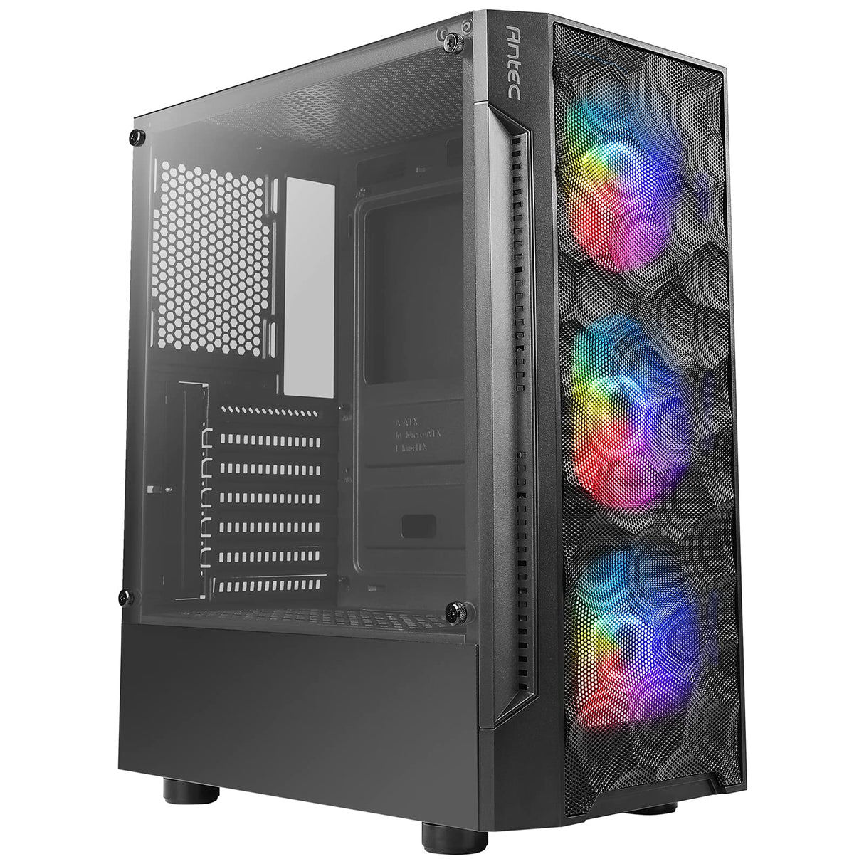 ANTEC Caja Gaming Nx260 ATX 2 X usb2.0 1 X us3.0 Sin Fuente, Negro, Argb