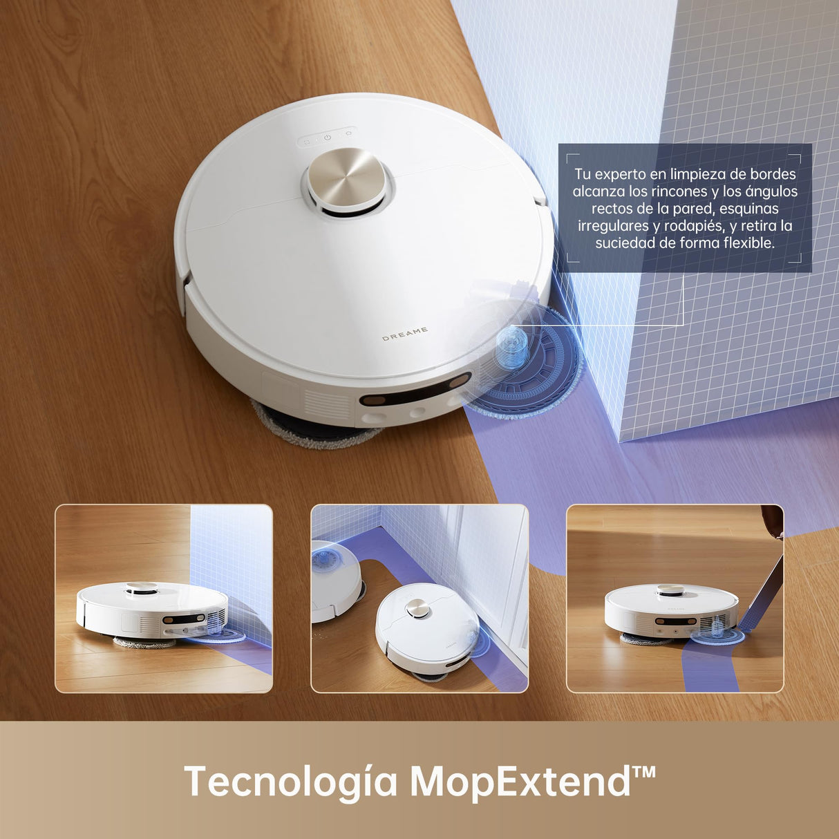 DREAME L10S Pro Ultra Heat Robot Aspirador y Friegasuelos con Base de Autovaciado Blanco