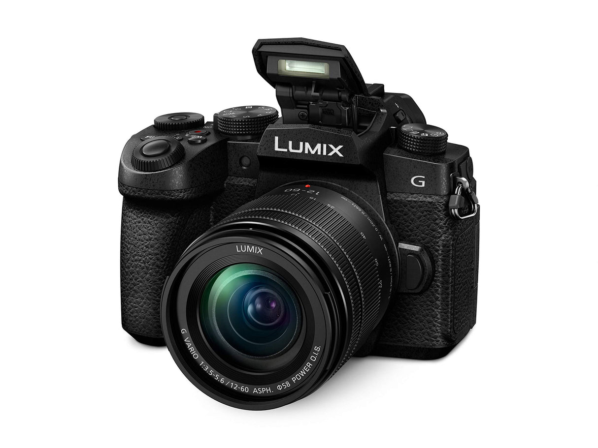 Panasonic Lumix G90M - Cámara EVIL de 20.3 MP (pantalla de 3.2”, Visor OLED, Estabilizador Dual 5 ejes, 4K, VLogL, Wi-Fi, Live Composite) - kit con objetivo Lumix Vario 12-60mm/F3.5-F5.6
