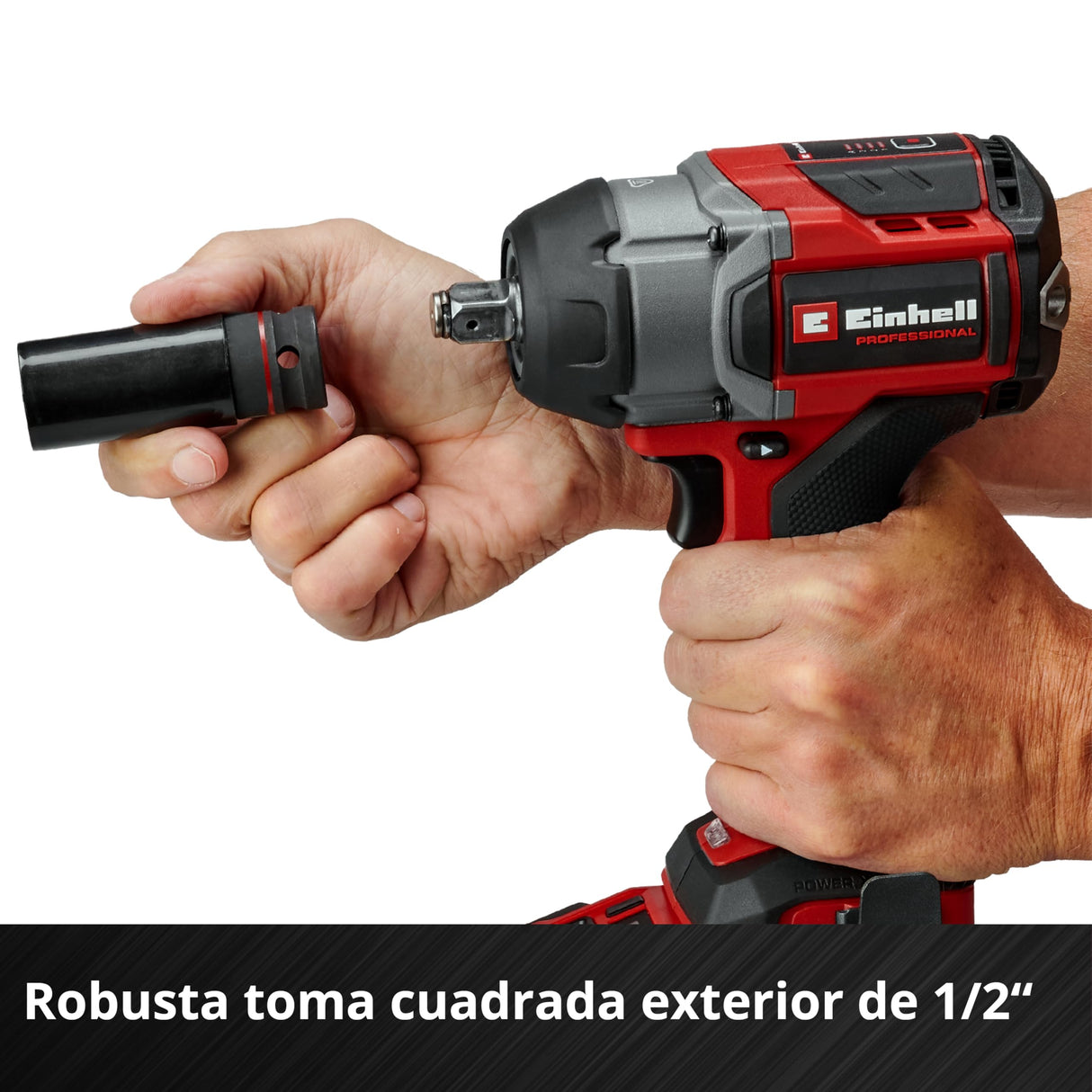 Einhell Atornillador impacto con batería TP-CW 18/750-C Li BL-Solo Power X-Change (18V, par 750Nm, par de aflojamiento 1000Nm, brushless, recepción cuadrada exterior, sin batería)