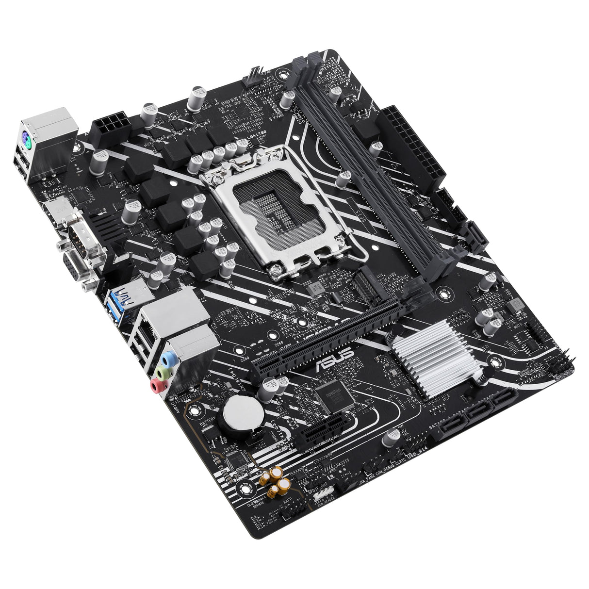ASUS PRIME H610M-D - Placa base micro-ATX Intel H610 (LGA 1700), DDR5, PCIe 4.0, ranura M.2, Realtek 1 Gb Ethernet, HDMITM/VGA, USB 3.2 Gen 1, SATA 6 Gbps, puerto COM, cabezal RGB