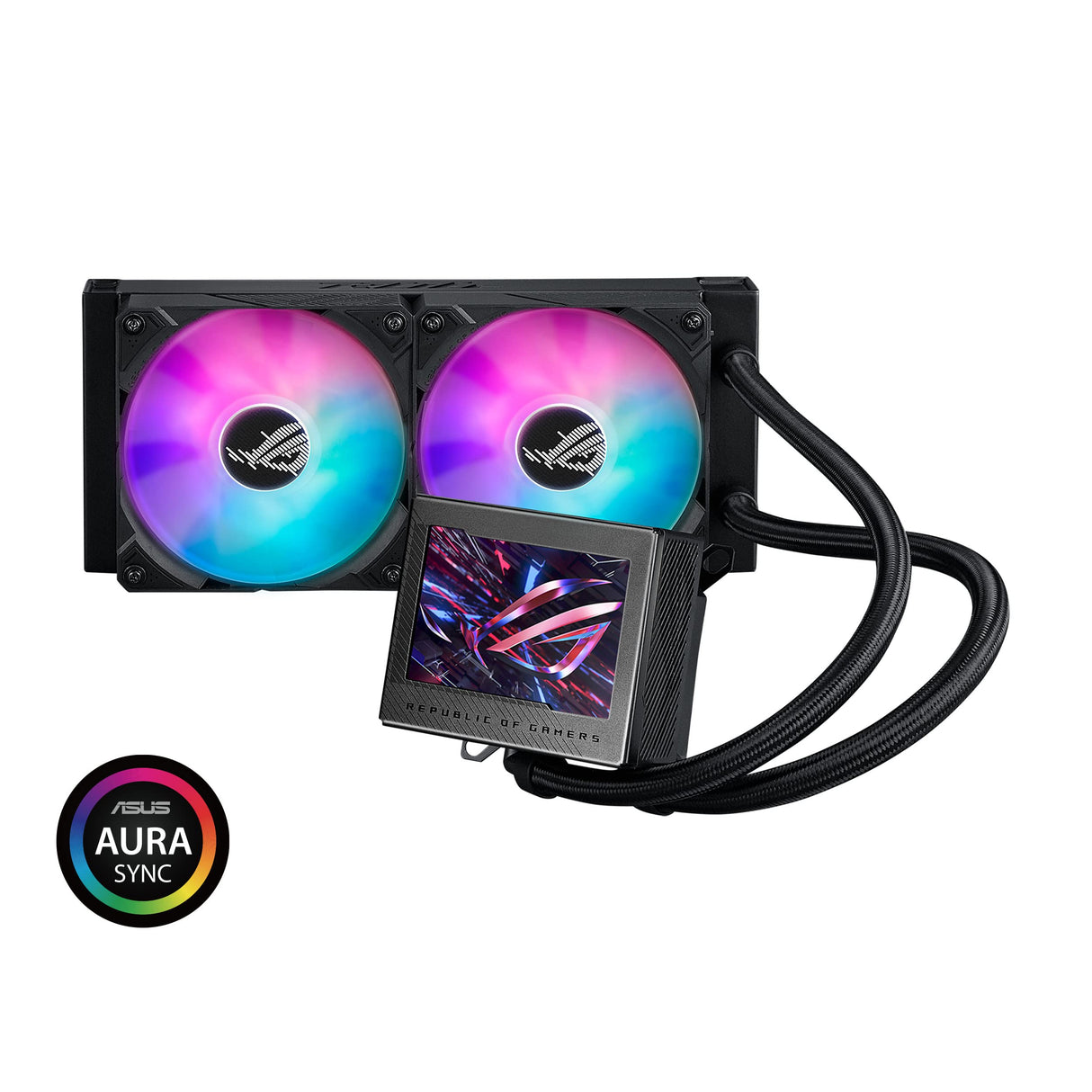Asus ROG Ryujin III 240 ARGB - Kit de Refrigeración líquida CPU, Bomba Asetek 8a generación, 2 ventiladores de 120 mm, pantalla LCD de 3.5", Compatible con Intel LGA 1700, 115x, 1200 y AM4, AM5