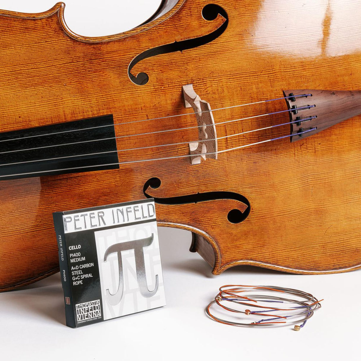 Thomastik Peter Infeld PI400 - Juego de cuerdas para violonchelo 4/4 (tamaño mediano)