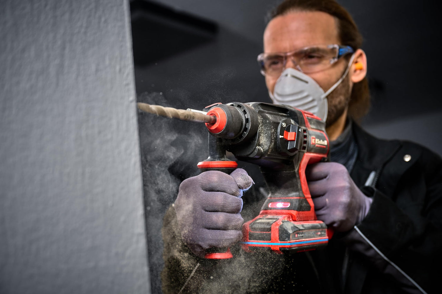 Einhell Professional Martillo perforador con batería TP-HD 18/22 D Li BL-Solo Power X-Change (18 V, sin escobillas, 2,3 J, SDS-plus, potencia en hormigón, empuñadura en D, maletín, sin batería)