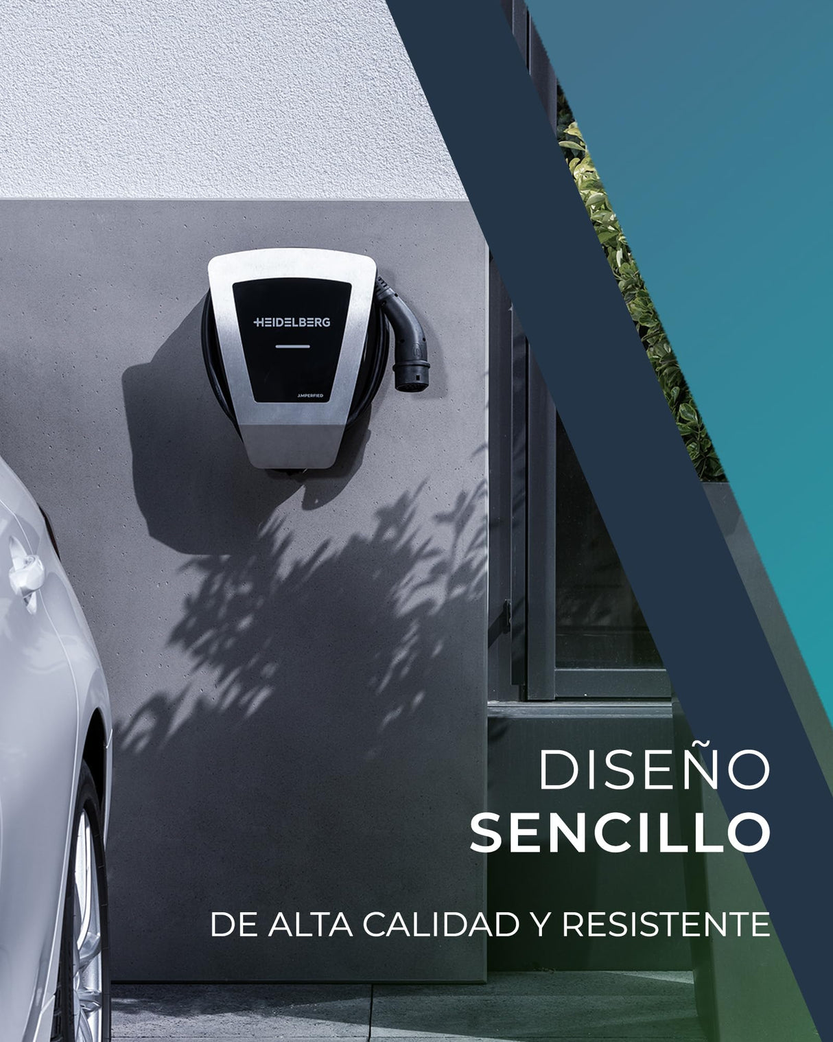 Wallbox con gestión de Carga | para Uso Privado y empresarial | Cable de Carga de 5 m | estación de Carga Energy Control