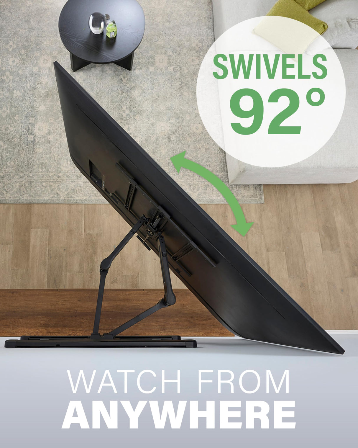 SANUS Soporte de Pared Ajustable de Movimiento Completo para televisores de 42 a 90 Pulgadas - Eleva o Baja el televisor de 4 Pulgadas después de la instalación - Maximiza la compatibilidad con tu