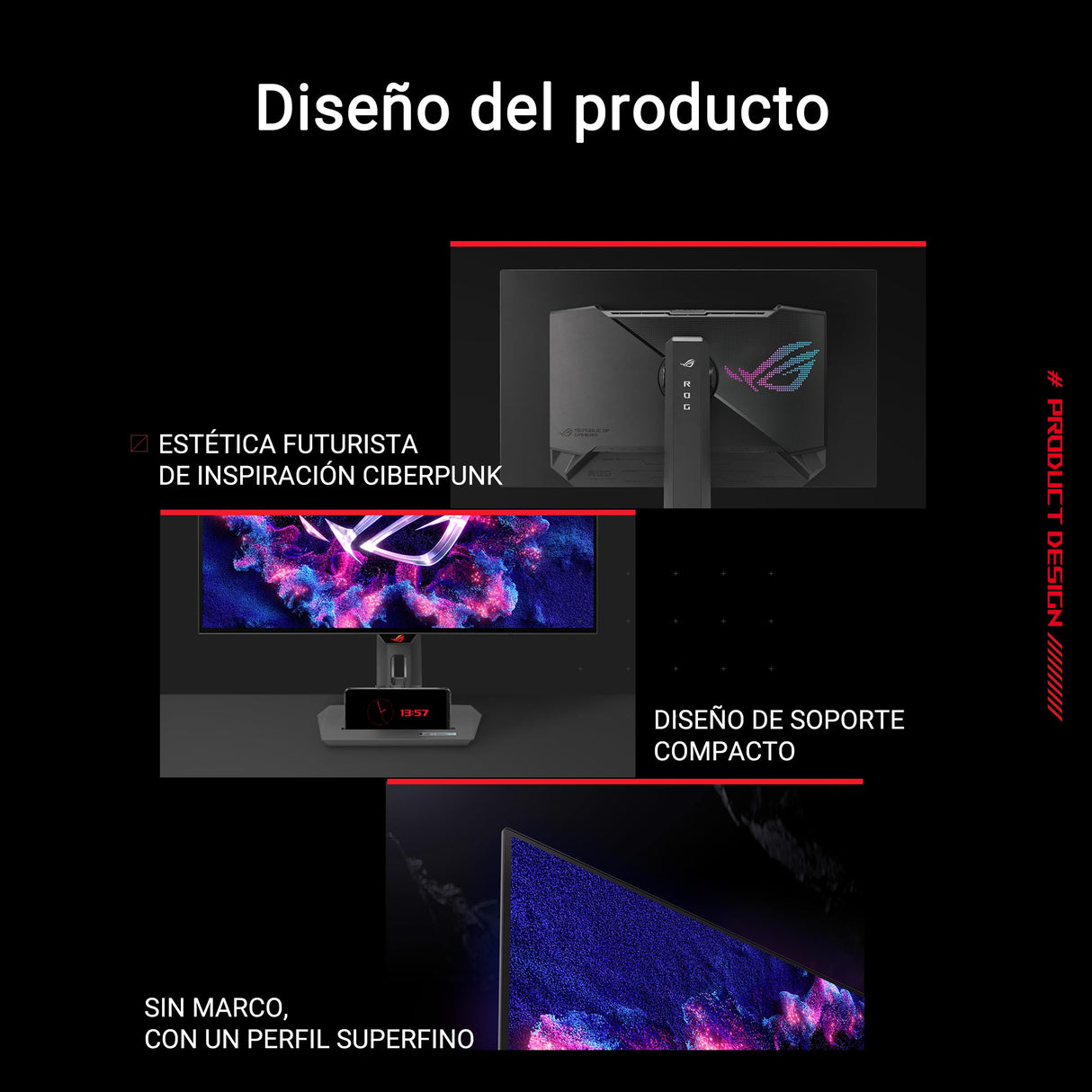 ASUS ROG Strix OLED XG27AQDMG - Monitor Gaming WOLED 27 Pulgadas 1440P, 240 Hz, 0,03 ms, disipador Personalizado, OLED Antiparpadeo, OLED Care, Brillo Uniforme, G-Sync, DisplayWidget Center