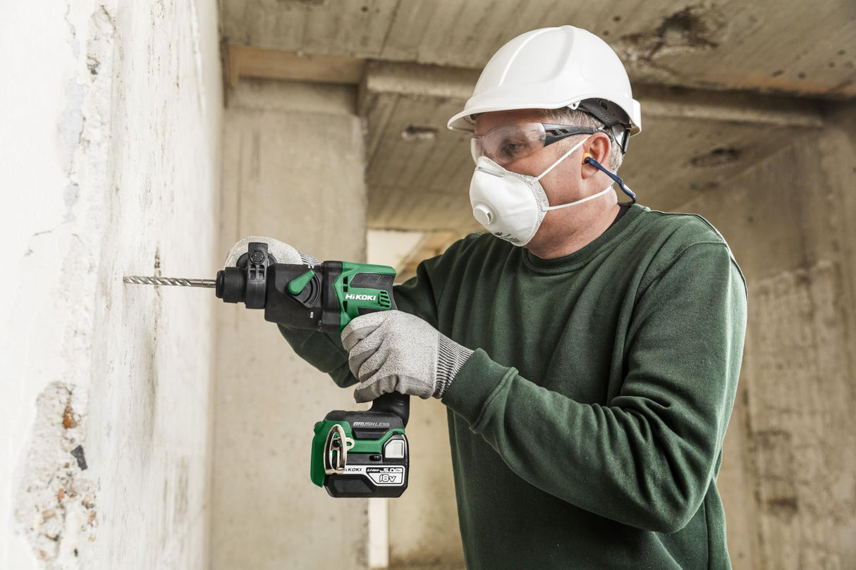 HiKOKI Akku Bohrhammer DH18DPB (18V, mit Brushless Motor, RFC Funktion, Auto-Stopp-Funktion, 2 Betriebsarten, ohne Akku, Ladegerät und Transportkoffer)