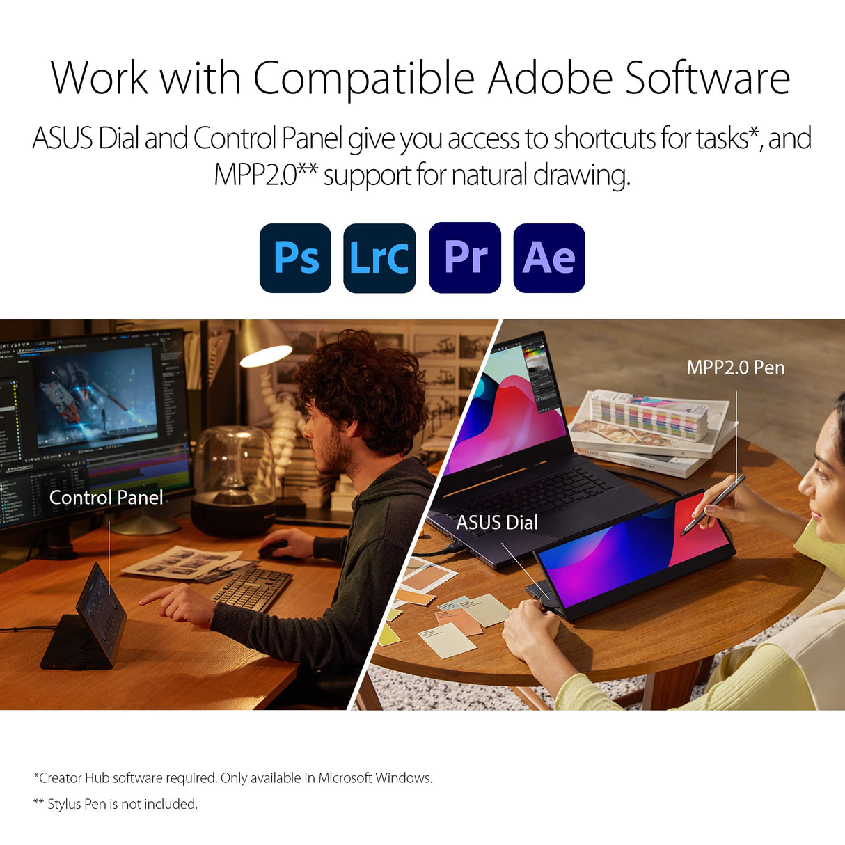 ASUS ProArt Display PA147CDV - Monitor de 14" para creativos (32:9, IPS, Full HD, 100% sRGB/Rec.709, Calman, USB-C, 10 puntos táctiles, MPP2.0, ASUS Dial, Panel de control, compatible con Adobe)