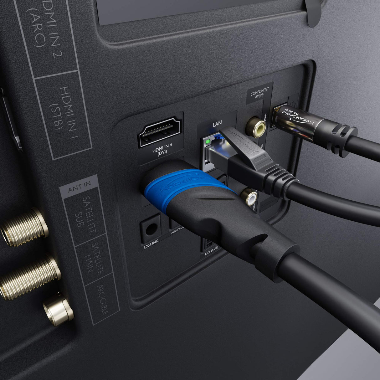 KabelDirekt – Cable HDMI 4K – 10x 10m y longitudes mayores (7,5m–22,5m) – Cable HDMI diseñado en Alemania – Soporta 4K@60Hz, UHD, HDR, ARC, Ethernet – HDMI Cable para TV, PC, PS5, Xbox, Switch