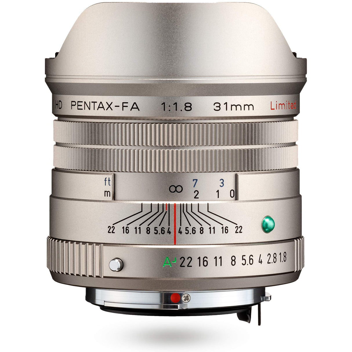 Pentax PENTAX-FA 31mmF1.8 Limited Silver - Objetivo Gran Angular con Revestimiento HD de Alto Rendimiento para el Sistema Pentax K con Sensor de Formato Completo de 35 mm