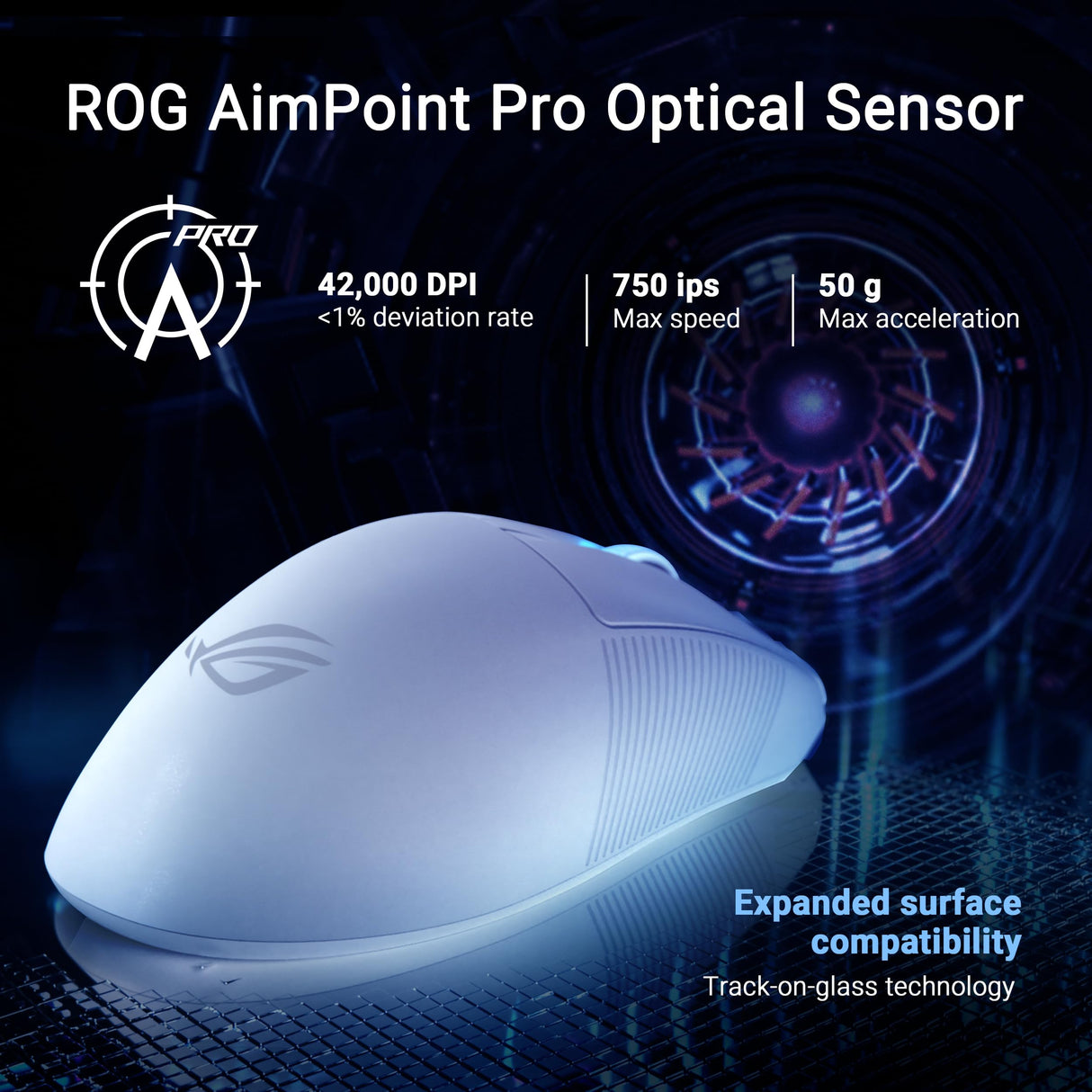 ASUS ROG Keris II Ace, Ratón Gaming inalámbrico (54g, Sensor óptico AimPoint Pro 42K, microinterruptores ópticos, SpeedNova Wireless, ROG Polling Rate Booster, Ideal para Esports y FPS), Negro