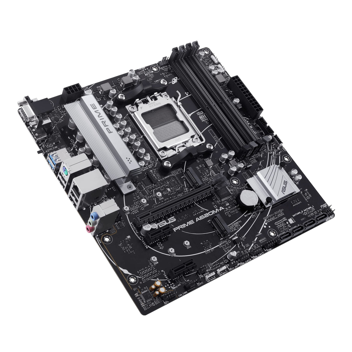 Asus Prime A620M-A-CSM - Modelo corporativo Estable, AMD A620, AM5, Micro ATX, 4 DDR5, VGA, HDMI, DP, GB LAN, PCIe4, 2X M.2
