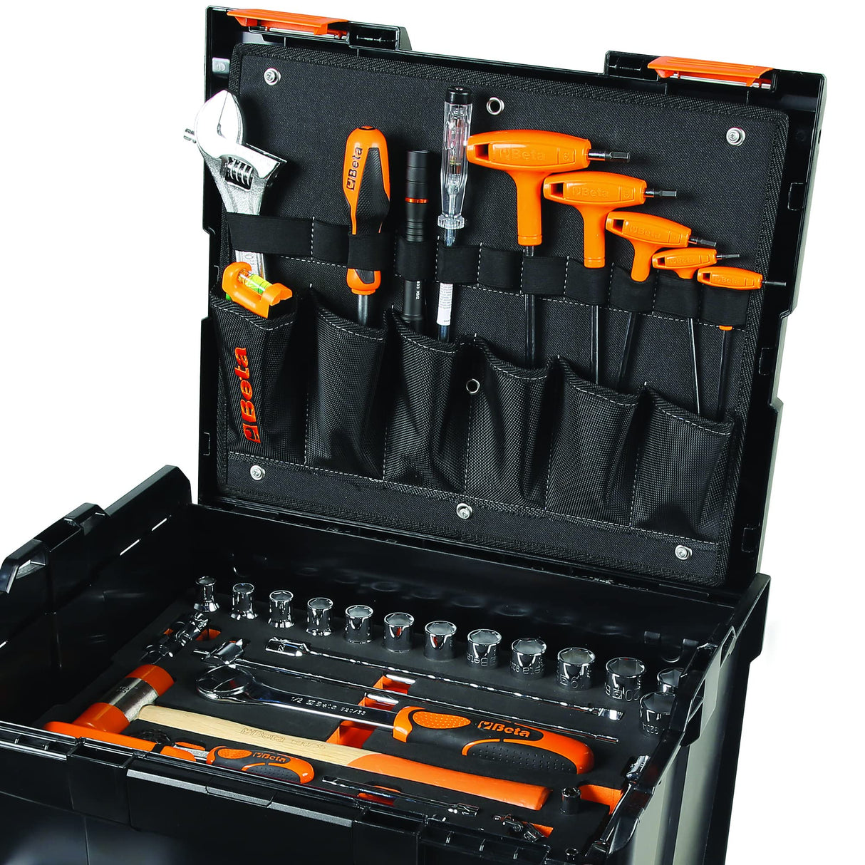 Beta - 5990V3 Surtido de 116 herramientas para maletín de herramientas COMBO C99V3/2C con bandeja suave de EVA, kit compatible con la maleta de herramientas COMBO C99V3/2C no incluida, 059900003