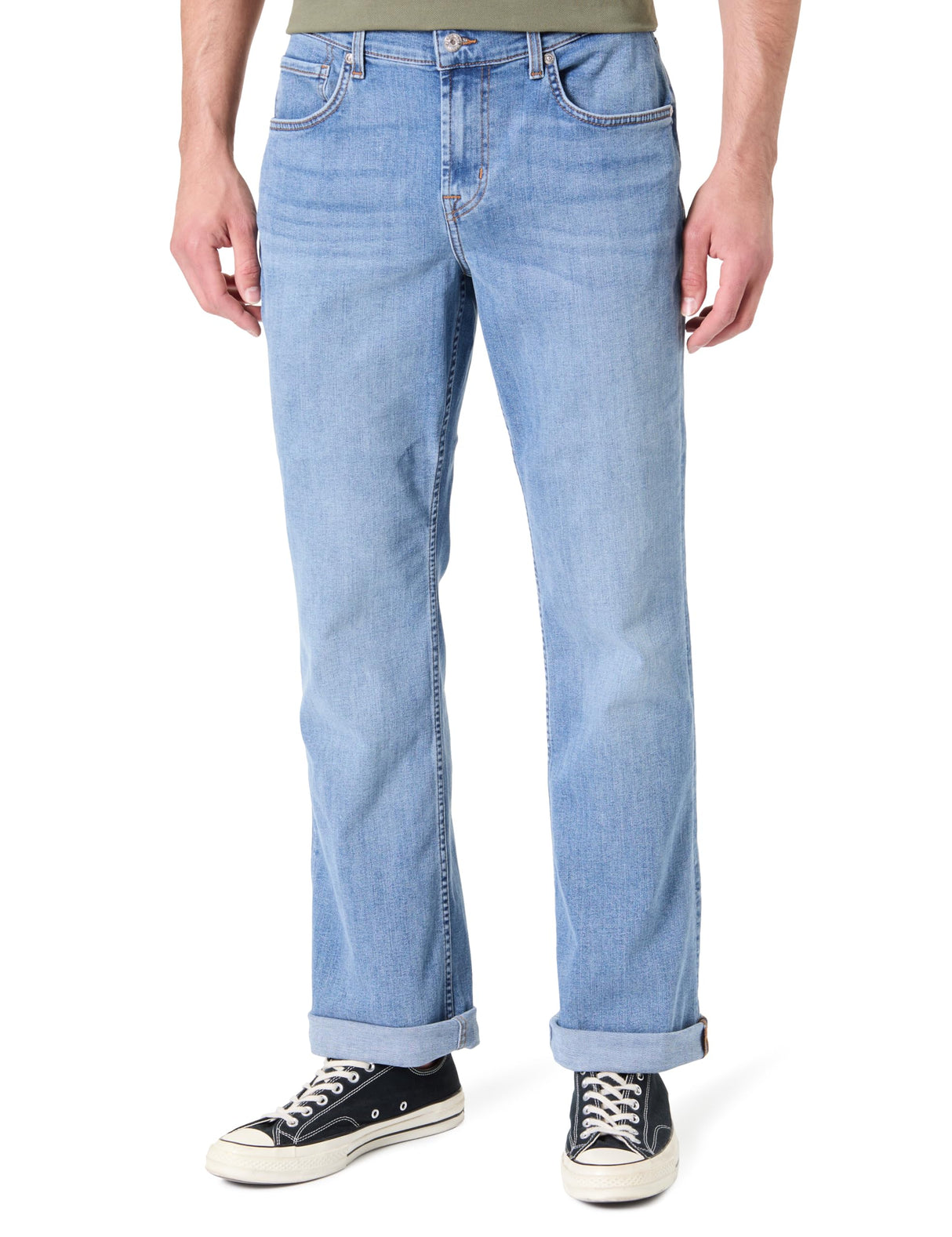 7 For All Mankind Brett Newberry Jeans, Azul Claro, 40W Hombres
