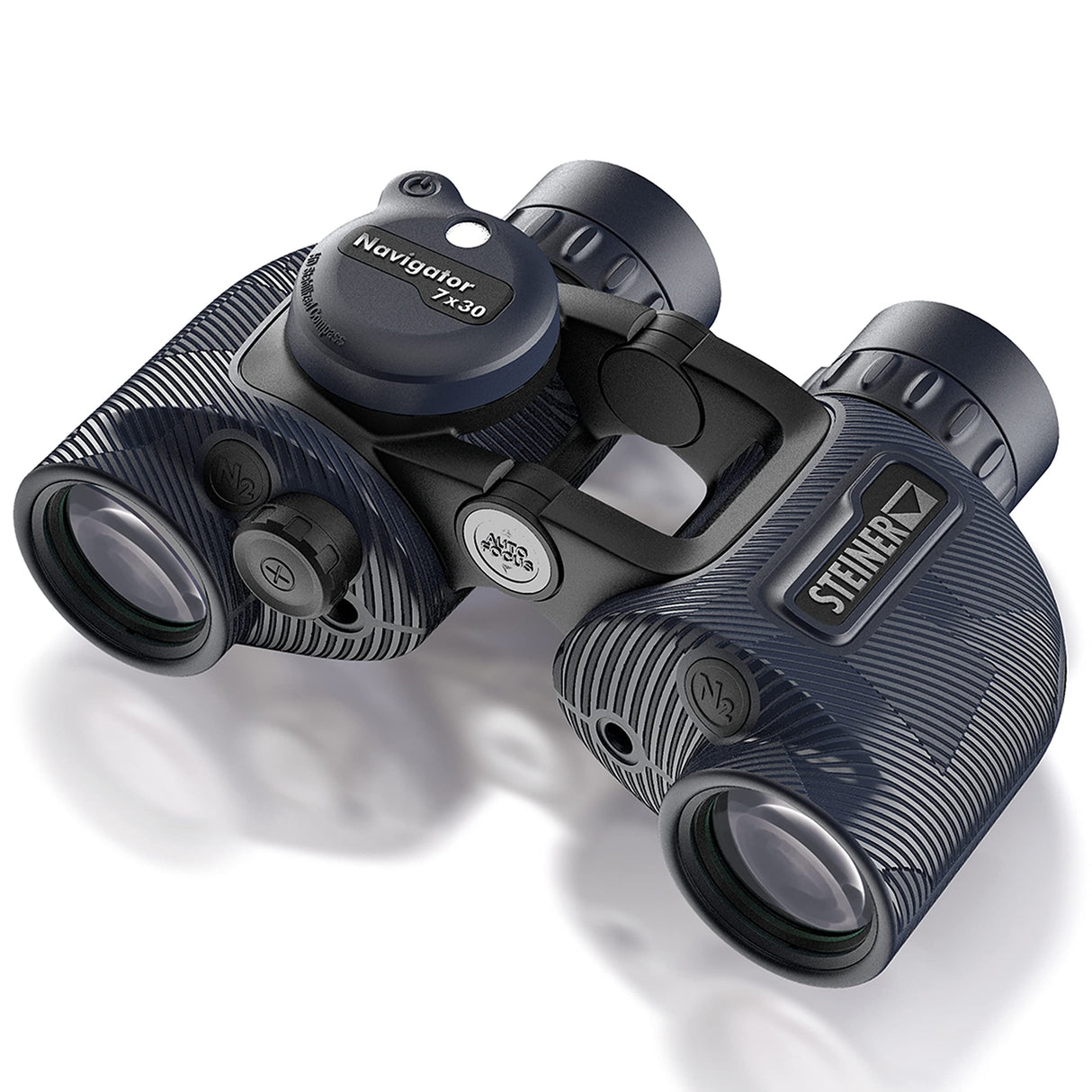 STEINER Prismáticos Marinos Navigator 7x30c - Brújula estabilizada HD, óptica de Calidad Alemana, Puente Abierto, Sumergible hasta 5 m, Compacto, para Viajes en velero espontáneos o para desembarcar