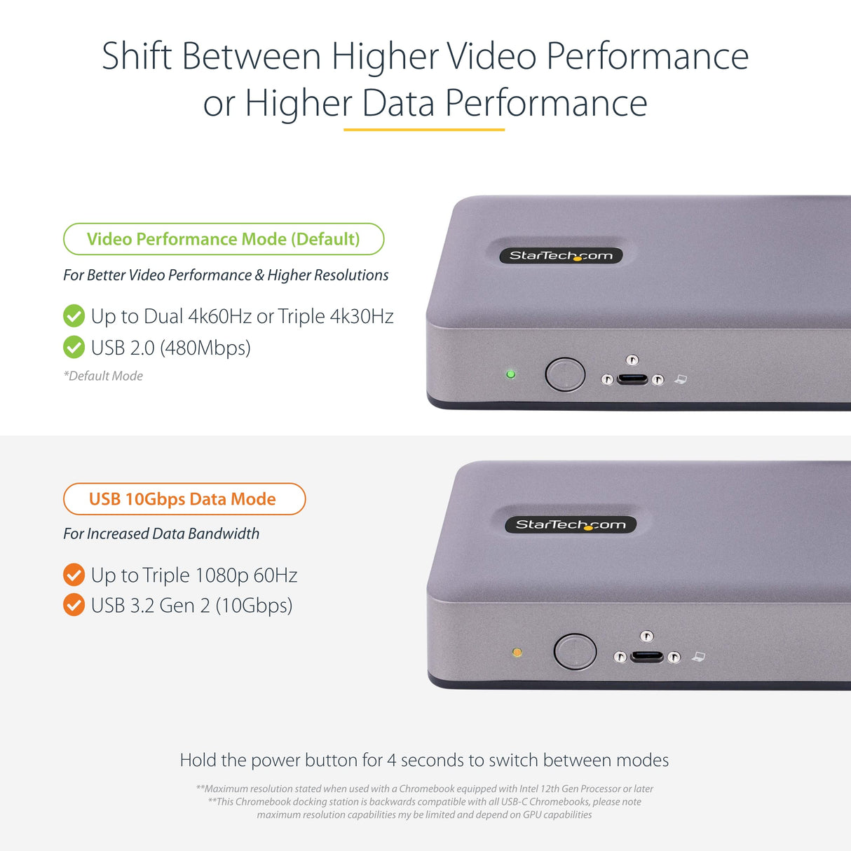 StarTech.com Docking Station USB-C 4K30 Triple /4K60 Doble - Modo Alt DP/DP/HDMI - Hub USB de 7 Puertos - PD 3.0 - GbE - Audio - K-Slots - Works With Chromebook - Replicador de Puertos (DK31C3MNCRUE)