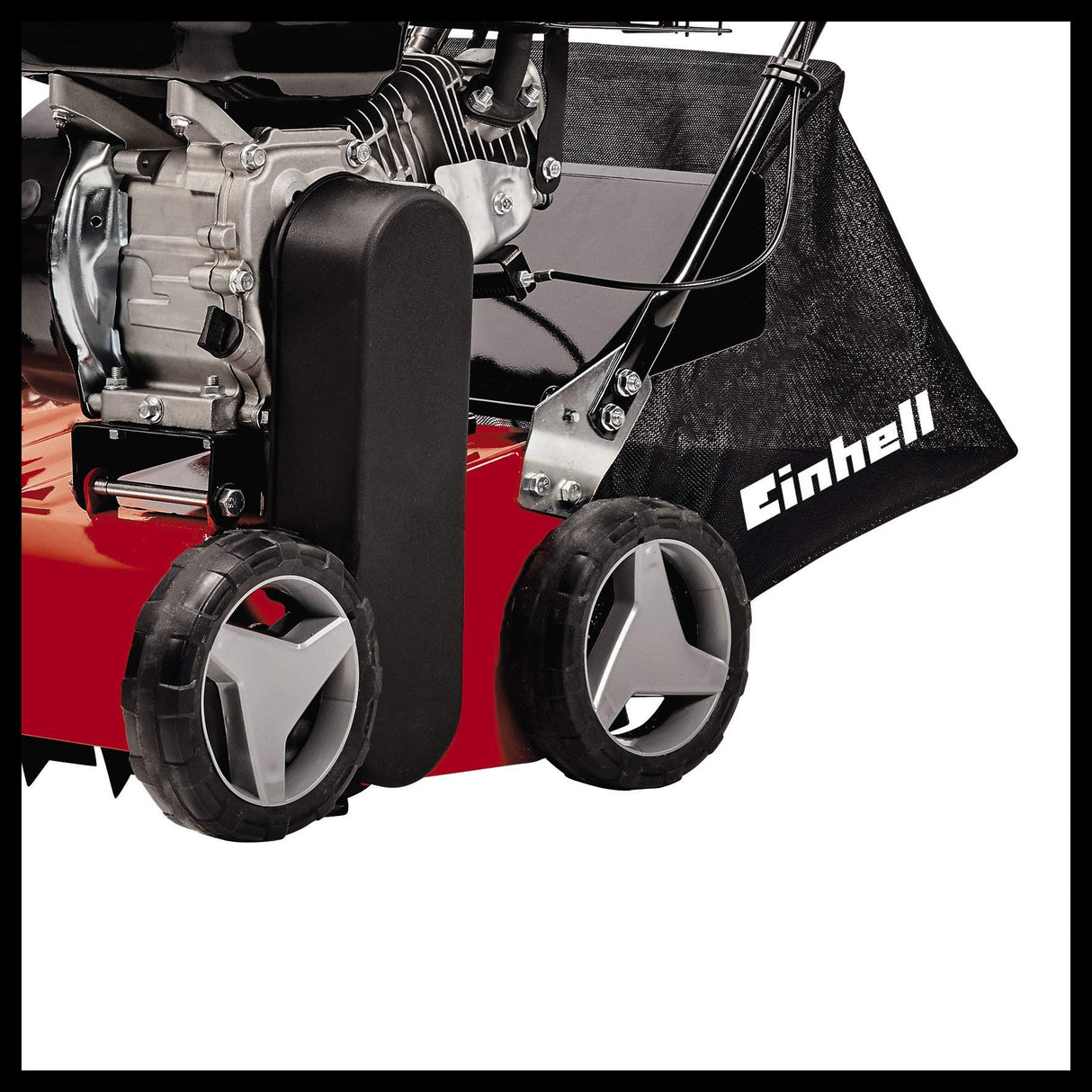 Einhell GC-SC 4240P - Escarificador de Gasolina para césped, 4,2 kw, Motor de 4 Tiempos, Unidad de Corte de rodamiento de Bolas con 18 Cuchillas de Acero, Ajuste de Profundidad de rastrillo de