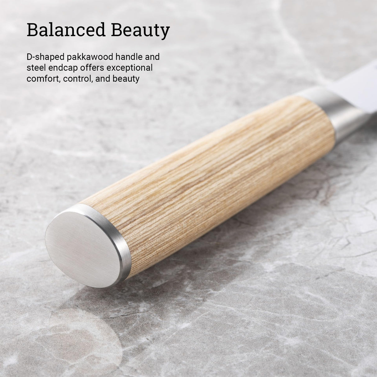 KAI Shun Classic White cuchillo de cocina japonés 20 cm de longitud de hoja - Cuchillo de Damasco 32 capas núcleo VG MAX - 61 (±1) HRC - Mango de madera Pakka - Hecho en Japón - Cuchillo de cocina