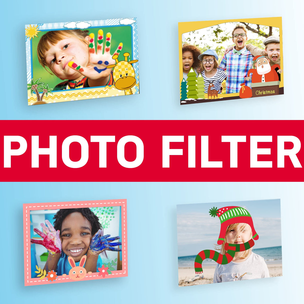 AGFA Photo Pack Realikids Instant CAM + 6 Rollos de Papel térmico ATP3WH adicionales, cámara instantánea Infantil, Pantalla LCD de 2,4 Pulgadas, batería de Litio, Espejo Selfie y Filtro de Fotos Azul