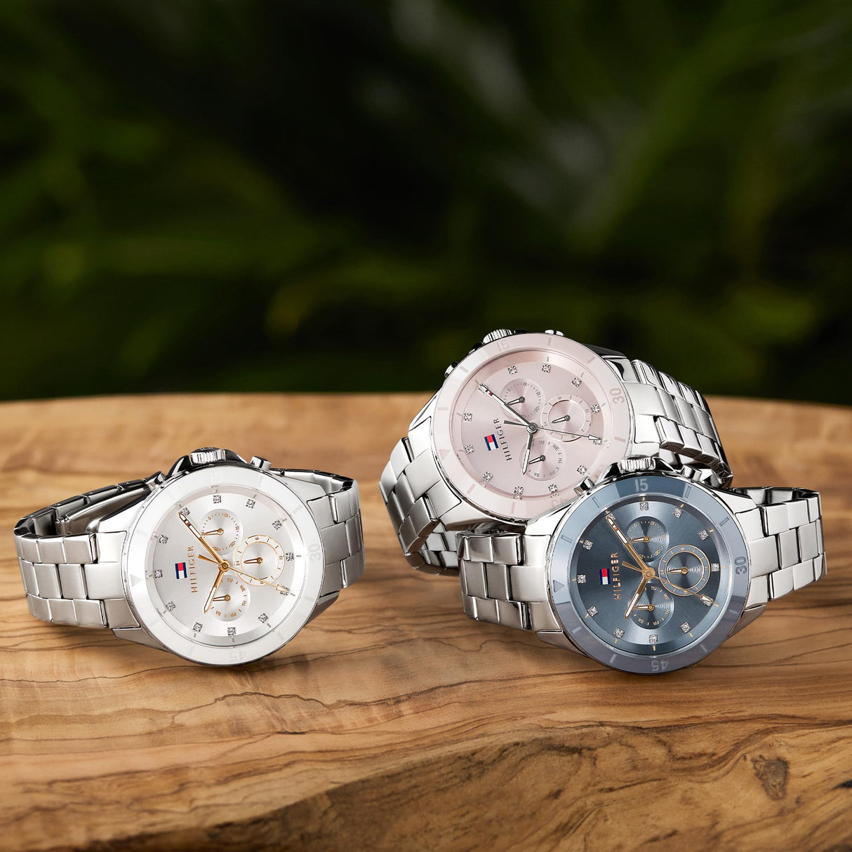 Tommy Hilfiger Reloj Analógico de Cuarzo multifunción para Mujer con Correas en Acero Inoxidable