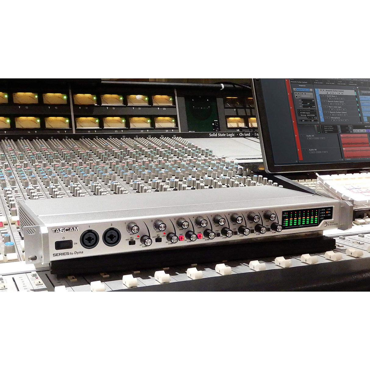 Tascam Serie 8p Dyna - Convertidor A/D de 8 Canales, preamplificador de micrófono con compresor analógico