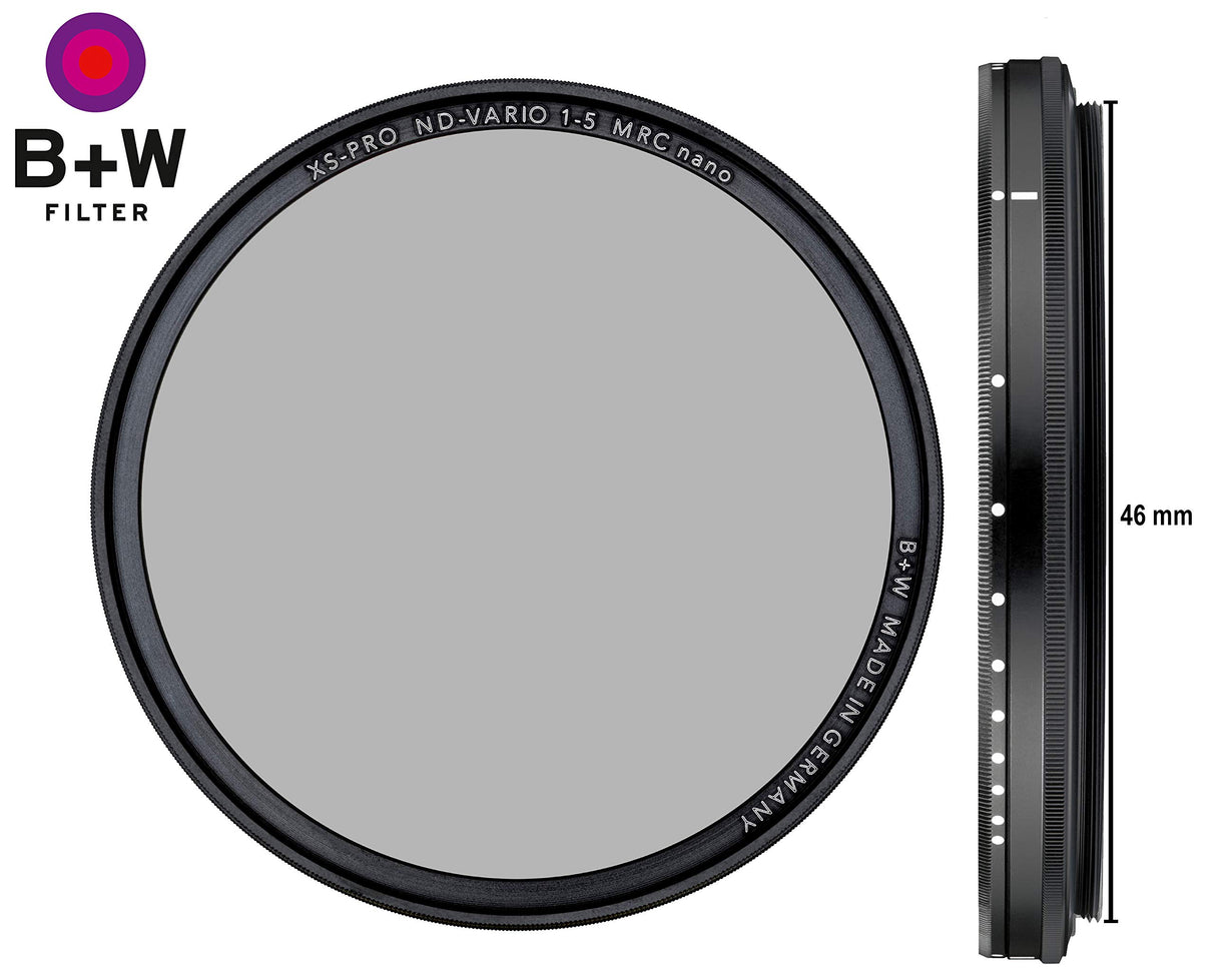B+W Vario XS-Pro - Filtro ND de 67 mm MRC Nano, Negro