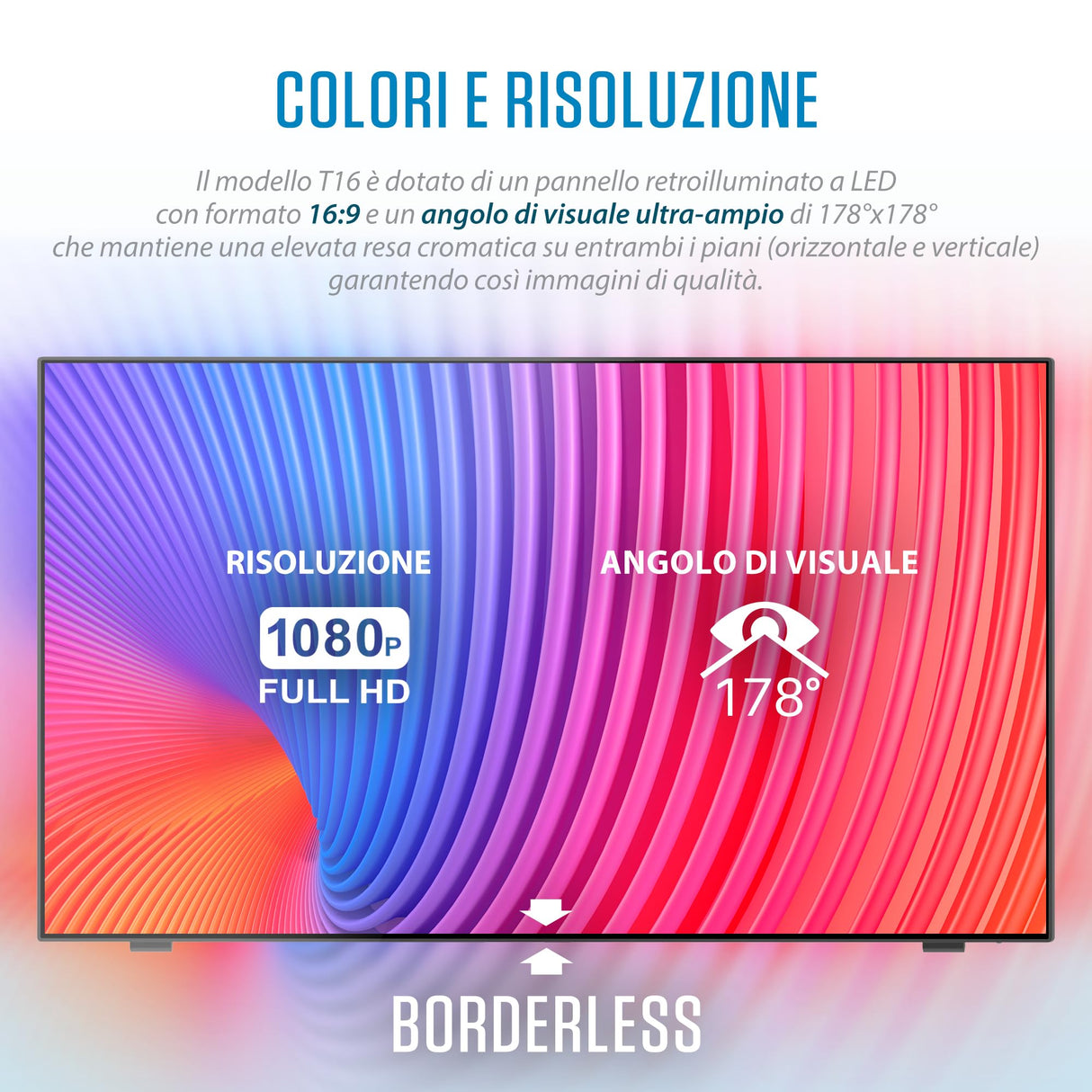 Atlantis A05-T22A-VHDM Monitor Táctil 22 Pulgadas, Pantalla 10 Teclas, Full HD 1920x1080, HDMI VGA DP, Inclinación 15°-50°, Cristal de Protección 7H, Contraste 1000:1, Ángulo 178/178, Vesa 100