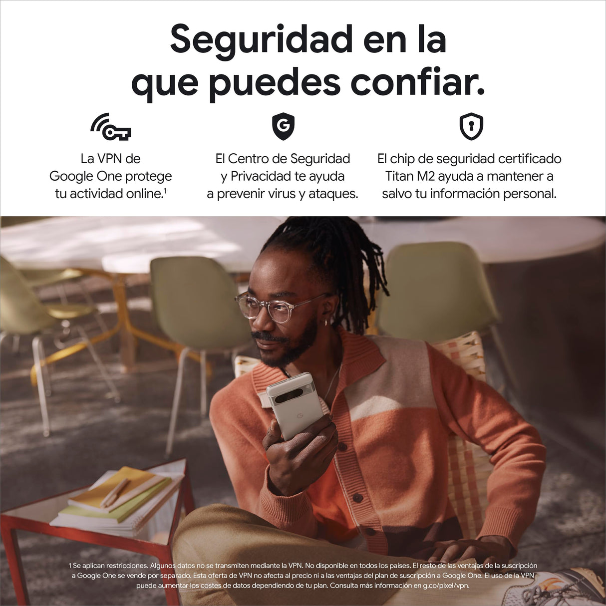 Google Pixel 8 Pro -Smartphone Android libre con lente teleobjetivo, batería con autonomía de 24 horas y pantalla Super Actua - Obsidiana, 512GB
