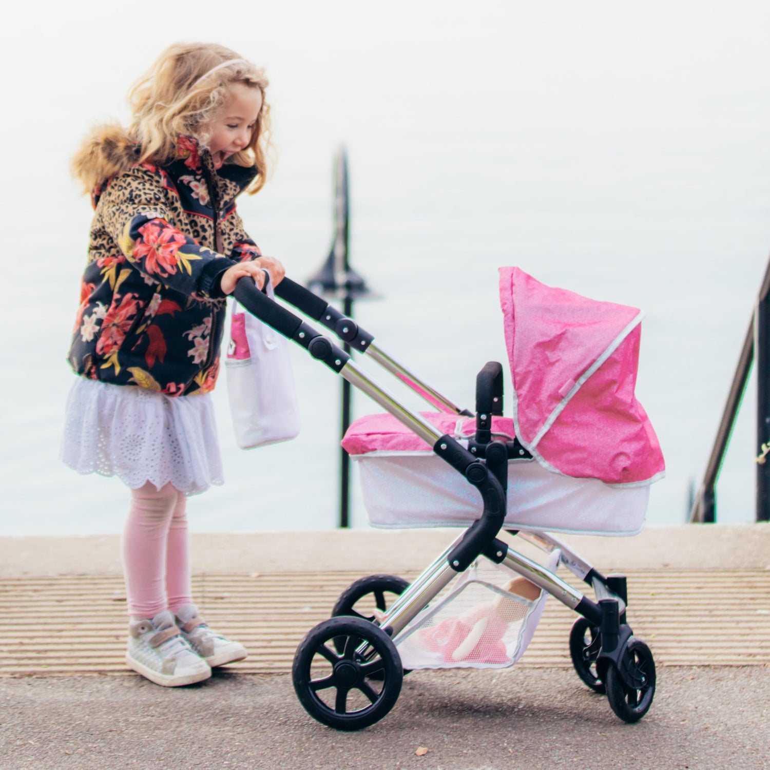 Roma Stephanie Single Dolls Pram - Sparkle 3-9 Years