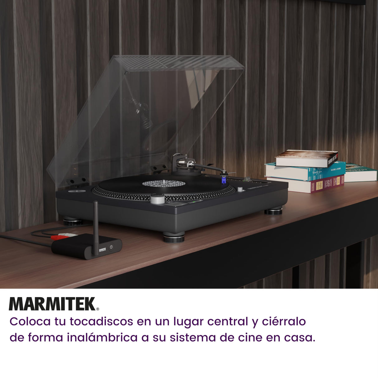 Marmitek Transmisor de Audio Inalámbrico Audio Anywhere 630 - Conecte su Dispositivo de Audio de Forma Inalámbrica a su Sistema Estéreo - Conector de 3,5 mm (RCA/Cinch) - Wireless Audio Transmitter