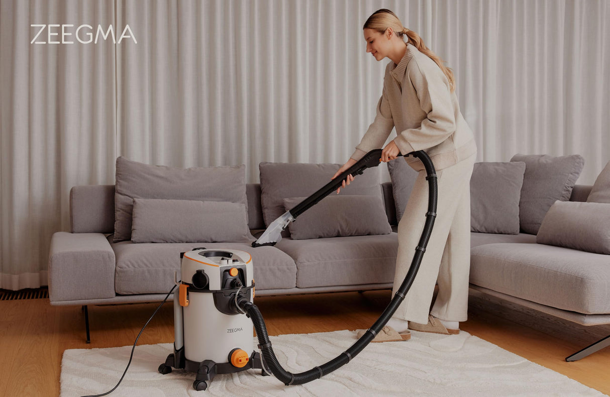 ZEEGMA ZONDER WASH aspiradora de lavado 1400W con función de soplado y extracción de agua, filtro HEPA, 4L, elimina ácaros y alérgenos, 13m de alcance, accesorios incluidos
